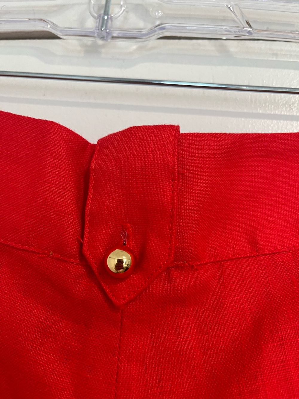 Elizabeth McKay Red Linen Wide-Leg High-Waist Pants Sz. 6 NWT - Picture 4 of 10